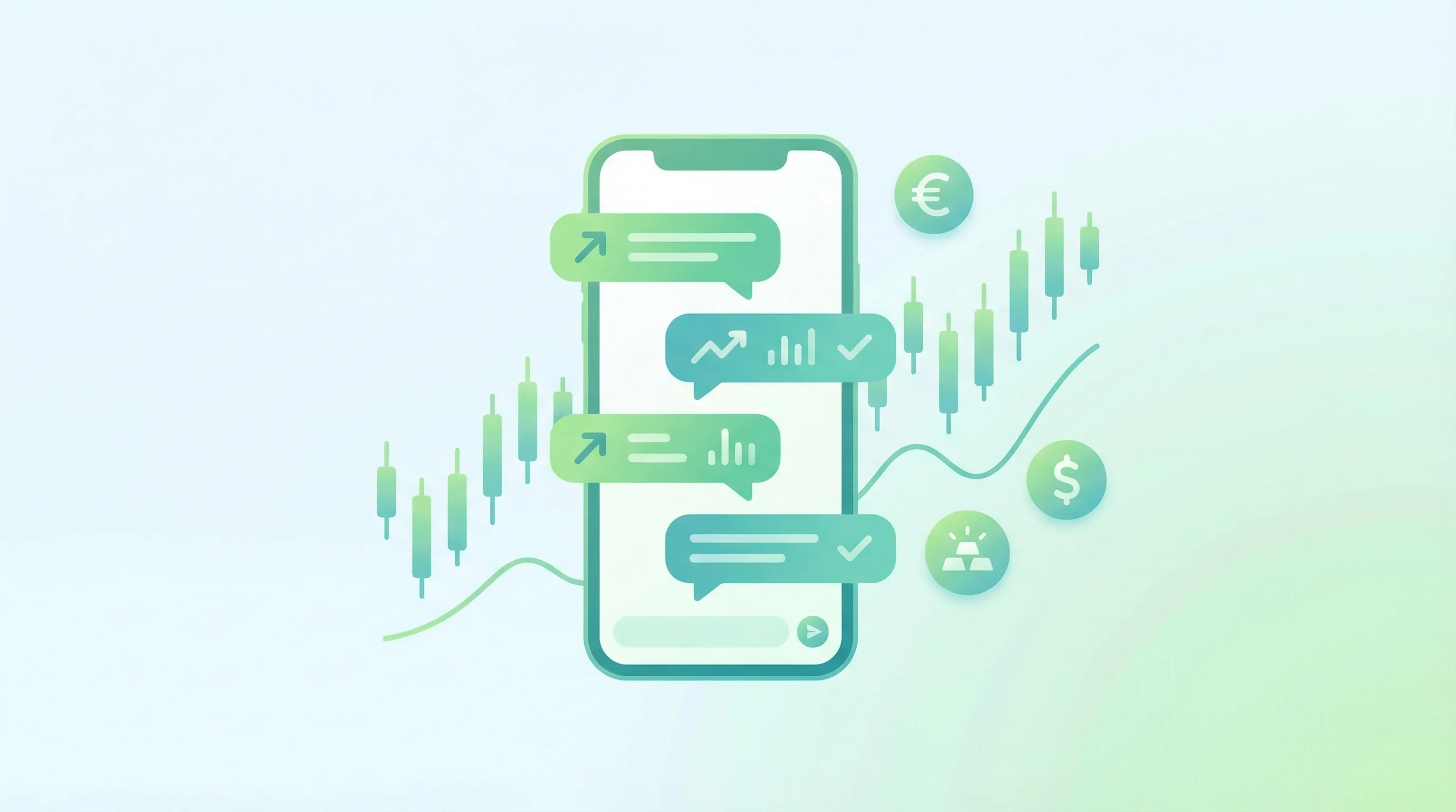 MetaTrader 5 forex trading interface controlled through WhatsApp